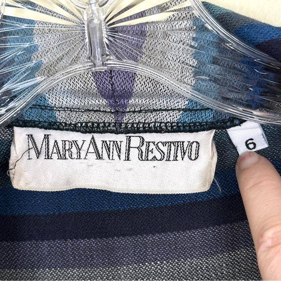 Vintage 1980s Oversized Linen Blend MARYANN RESTIVO Unstructured Blazer, Size 6 - Picture 3 of 12